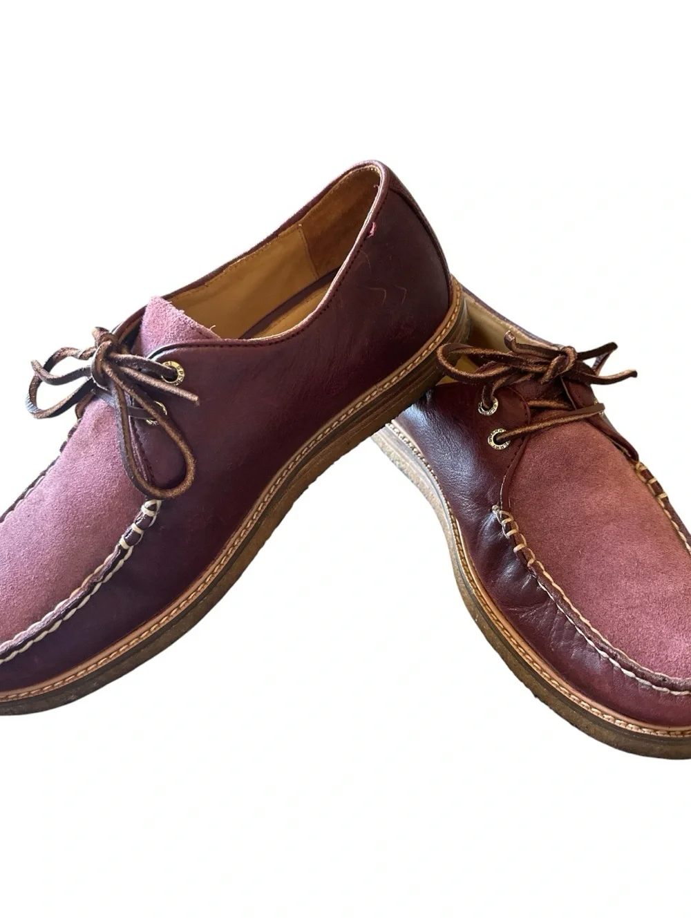 Sperry Men's Gold Cup 2-Eye Maroon Boat Shoes Nautical Preppy Sz 10.5 EUC #18351